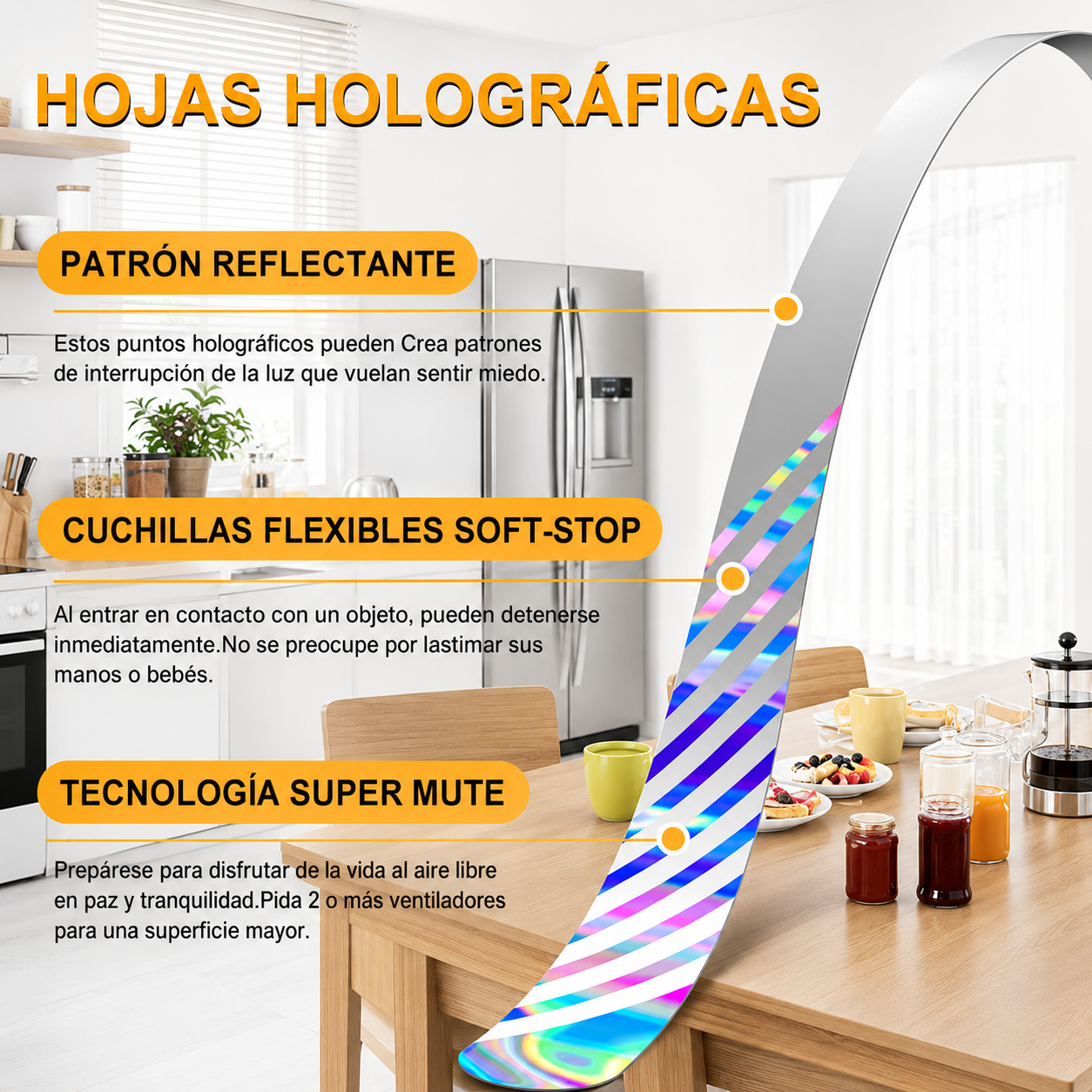 Ventilador repelente de moscas para mesa (Fly Free)