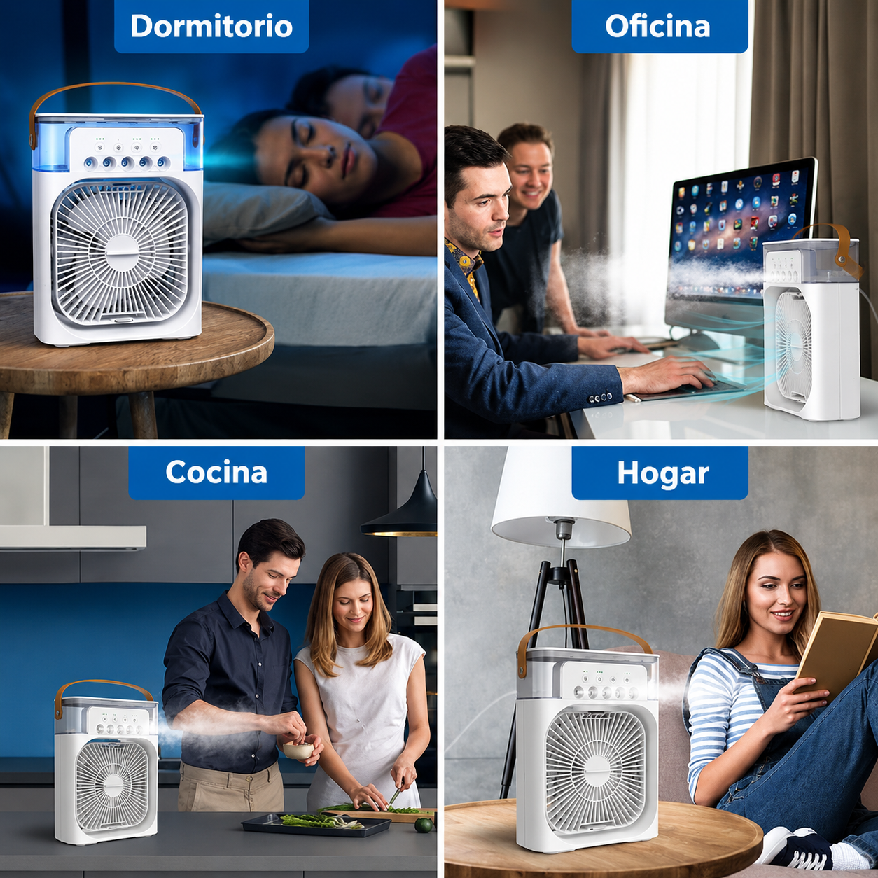 Ventilador humidificador de nebulización blanco (Nebula Pure)